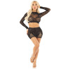 Leg Avenue - Jupe Courte Et Mini-Jupe En Filet Brillant Noir